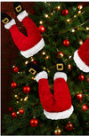 Plush Elf Leg Christmas Tree Decoration