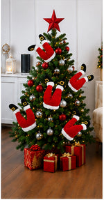 Plush Elf Leg Christmas Tree Decoration