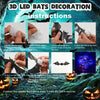 3D Haunted Bat LED Wall Decal