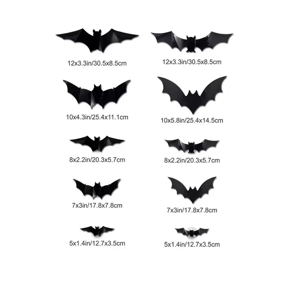 3D Haunted Bat LED Wall Decal