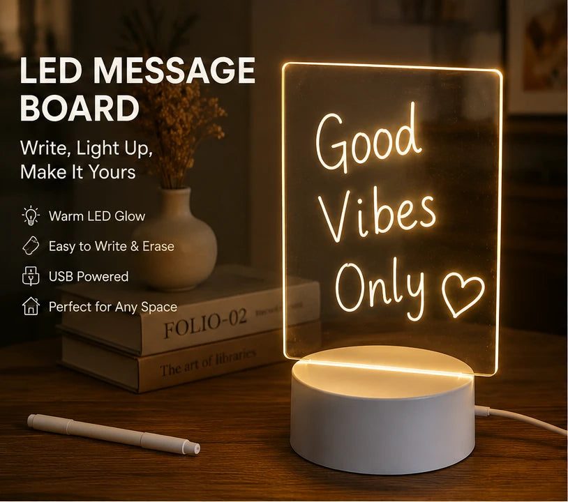 Glow &amp; Tell™ – LED Writing Message Board