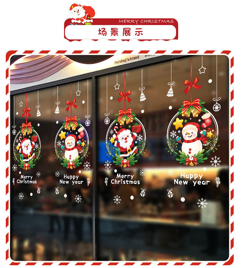 Christmas Window Stickers – Santa Claus Holiday Glass & Door Decorations