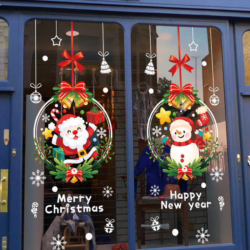 Christmas Window Stickers – Santa Claus Holiday Glass & Door Decorations