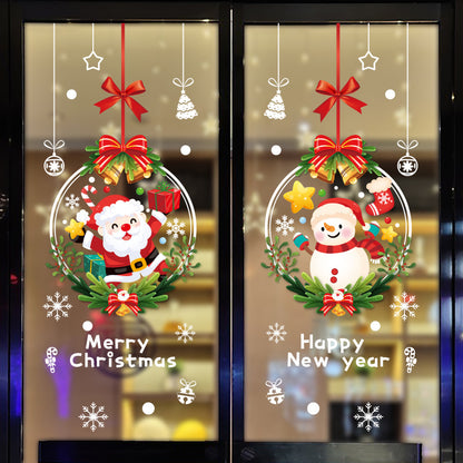 Christmas Window Stickers – Santa Claus Holiday Glass & Door Decorations