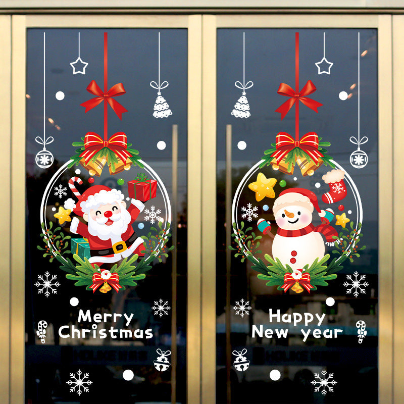 Christmas Window Stickers – Santa Claus Holiday Glass & Door Decorations