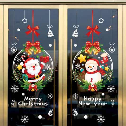 Christmas Window Stickers – Santa Claus Holiday Glass & Door Decorations