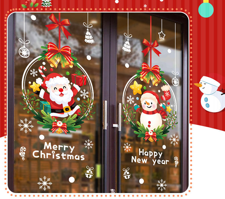 Christmas Window Stickers – Santa Claus Holiday Glass & Door Decorations