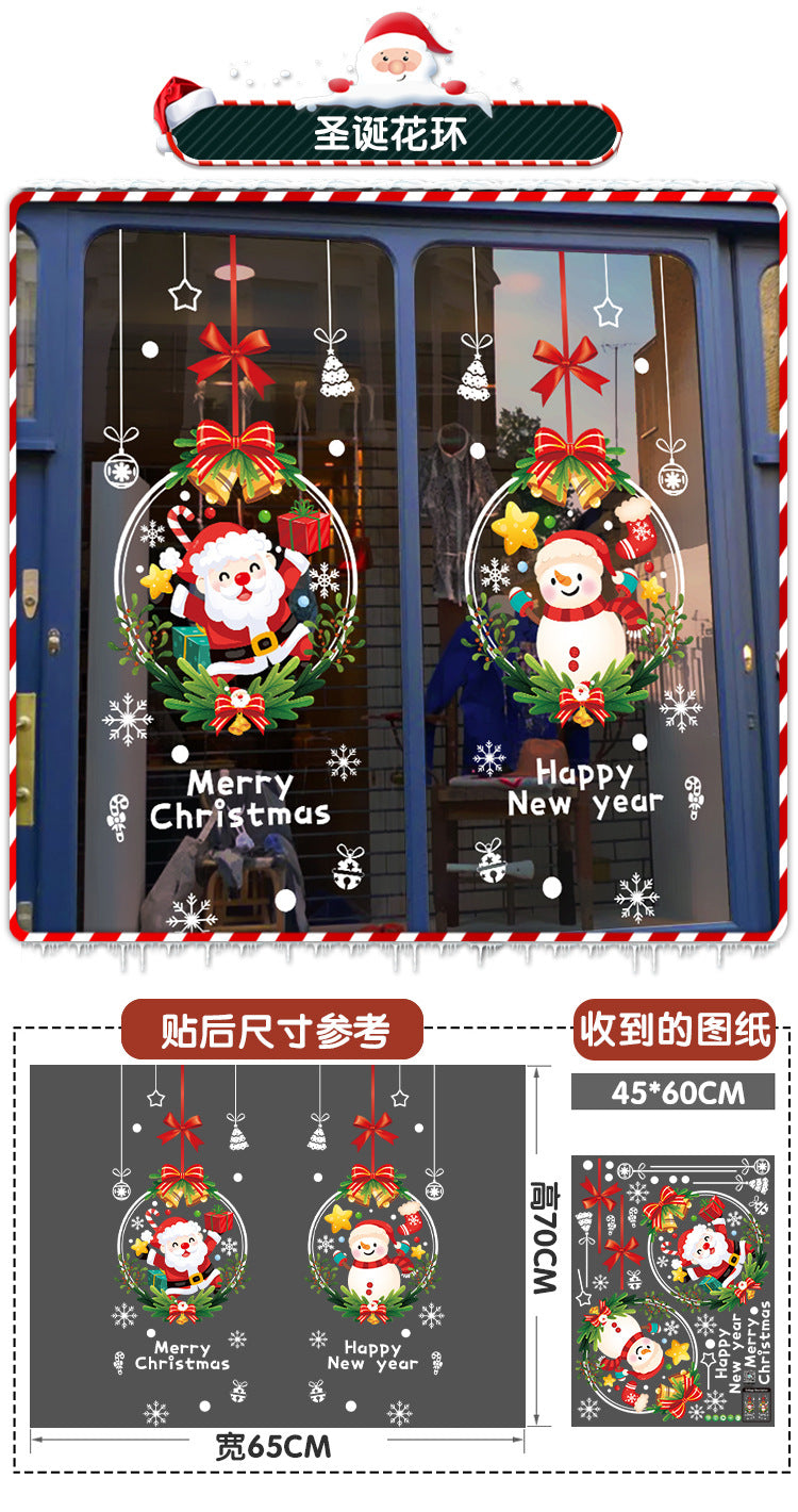 Christmas Window Stickers – Santa Claus Holiday Glass & Door Decorations
