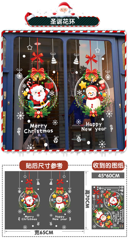 Christmas Window Stickers – Santa Claus Holiday Glass & Door Decorations