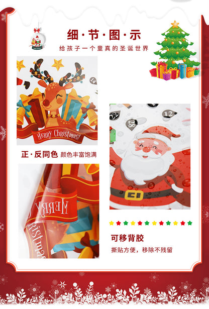 Christmas Window Stickers – Santa Claus Holiday Glass & Door Decorations