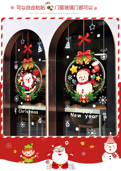 Christmas Window Stickers – Santa Claus Holiday Glass & Door Decorations