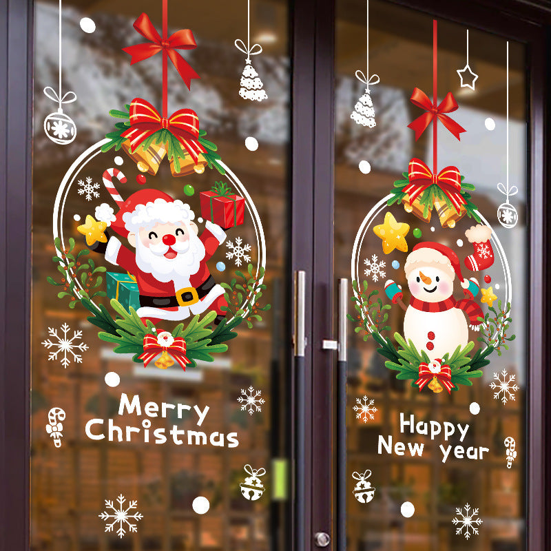 Christmas Window Stickers – Santa Claus Holiday Glass & Door Decorations